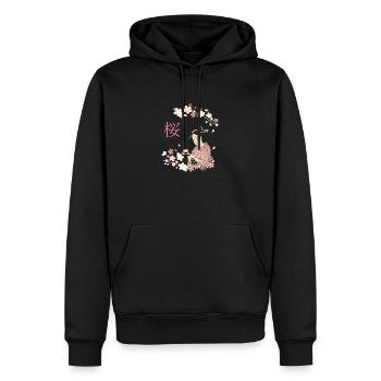 Sakura-Geisha Sakura Geisha - Männer Premium Bio Hoodie - Schwarz - Vorne - Nico (187cm)