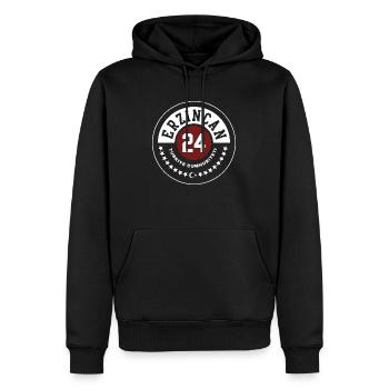 Erzincan - Sweat à capuche Premium bio Homme - noir - Devant - Nico (187cm)