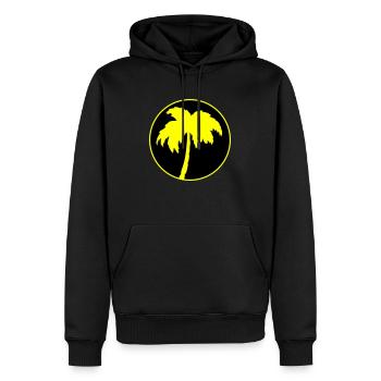 Palmier - Sweat à capuche Premium bio Homme - noir - Devant - Nico (187cm)