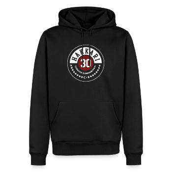 Hakkari - Sweat à capuche Premium bio Homme - noir - Devant - Nico (187cm)