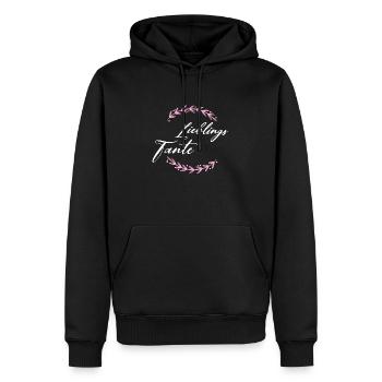 Lieblingstante - Männer Premium Bio Hoodie - Schwarz - Vorne - Nico (187cm)