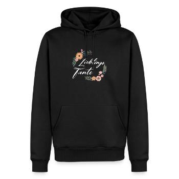 Lieblingstante - Männer Premium Bio Hoodie - Schwarz - Vorne - Nico (187cm)