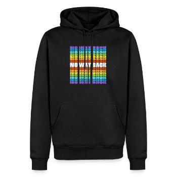 Pas moyen de revenir en arrière - Sweat à capuche Premium bio Homme - noir - Devant - Nico (187cm)