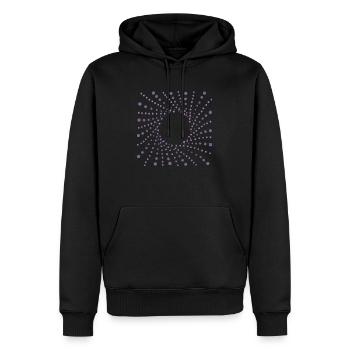 Dotart 001 - Sweat à capuche Premium bio Homme - noir - Devant - Nico (187cm)