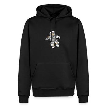 Astronaut im All - Männer Premium Bio Hoodie - Schwarz - Vorne - Nico (187cm)