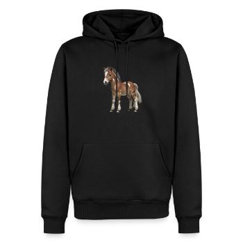 Méga mignon bébé cheval - Sweat à capuche Premium bio Homme - noir - Devant - Nico (187cm)