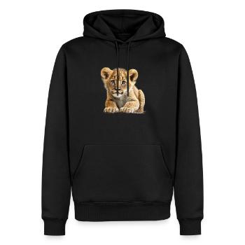 Bébé lion extrêmement mignon - idée cadeau pour les enfants - Sweat à capuche Premium bio Homme - noir - Devant - Nico (187cm)