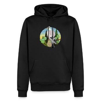 Oiseau - Sweat à capuche Premium bio Homme - noir - Devant - Nico (187cm)