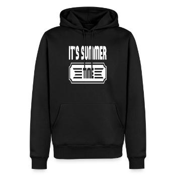 It´s Summer Time - Männer Premium Bio Hoodie - Schwarz - Vorne - Nico (187cm)
