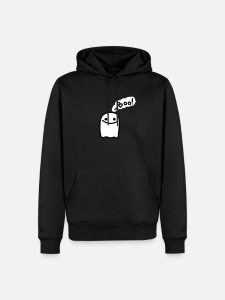 Cute Ghost - Men’s Premium Organic Hoodie - black