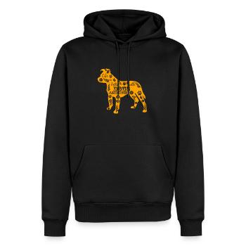 Notes - Sweat à capuche Premium bio Homme - noir - Devant - Nico (187cm)