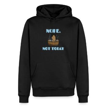 CAPYBARA not today - Sweat à capuche Premium bio Homme - noir - Devant - Nico (187cm)