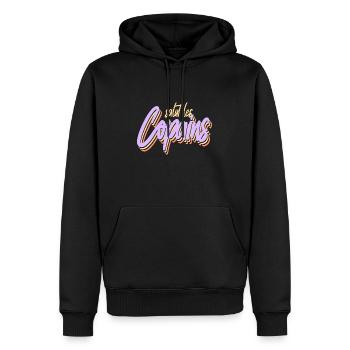 Salut les copains - Sweat à capuche Premium bio Homme - noir - Devant - Nico (187cm)