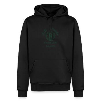 Tennis Club - Sweat à capuche Premium bio Homme - noir - Devant - Nico (187cm)