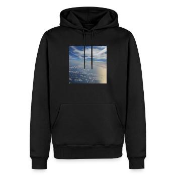 skyphotography 04 - Männer Premium Bio Hoodie - Schwarz - Vorne - Nico (187cm)