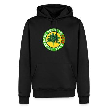 Grünkohl - Jeder muss lieben - Männer Premium Bio Hoodie - Schwarz - Vorne - Nico (187cm)