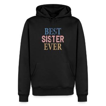 Meilleure sœur de tous les temps - Sweat à capuche Premium bio Homme - noir - Devant - Nico (187cm)