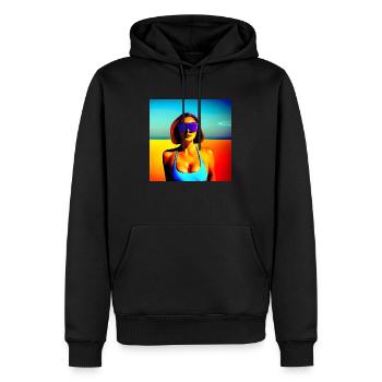 Last sun on Mars - Men’s Premium Organic Hoodie - black - Front - Nico (187cm)
