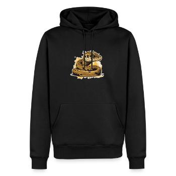 Schlange - Männer Premium Bio Hoodie - Schwarz - Vorne - Nico (187cm)