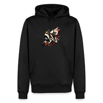 Abstract Graffiti - Sweat à capuche Premium bio Homme - noir - Devant - Nico (187cm)
