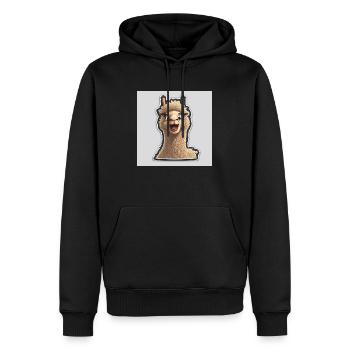 Cute funny Lama - Männer Premium Bio Hoodie - Schwarz - Vorne - Nico (187cm)