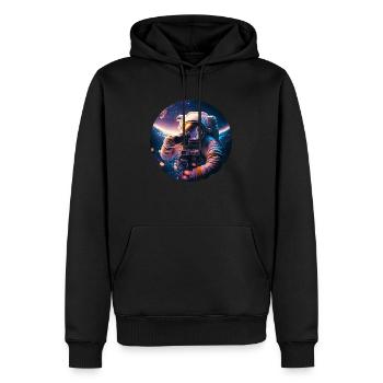 Astronaut fotografiert Geschenk - Männer Premium Bio Hoodie - Schwarz - Vorne - Nico (187cm)