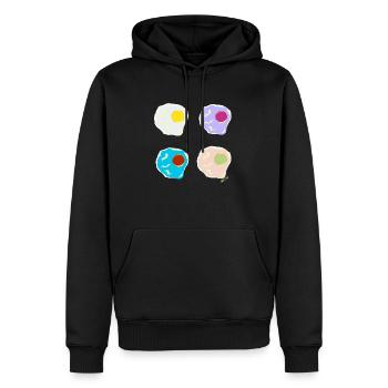 An Maria G. mit Zuneigung. - Männer Premium Bio Hoodie - Schwarz - Vorne - Nico (187cm)