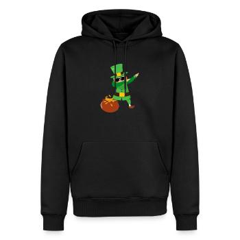 Dabbing Leprechaun Kids Happy St. Patrick’s Day - Sweat à capuche Premium bio Homme - noir - Devant - Nico (187cm)