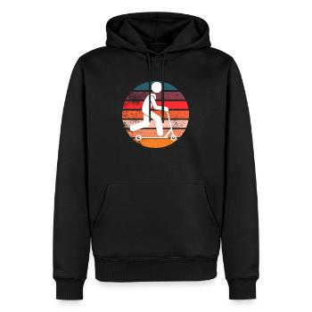 RetroScooter - Men’s Premium Organic Hoodie - black - Front - Nico (187cm)