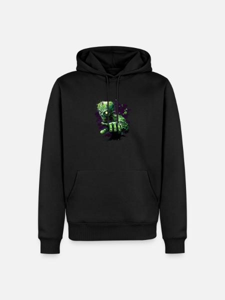 Green zombie - Men’s Premium Organic Hoodie - black