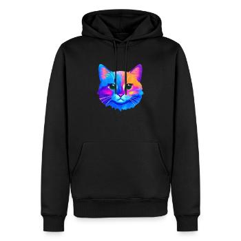Katze Katzenhaar Haustier Kätzchen Hauskatze Kater - Männer Premium Bio Hoodie - Schwarz - Vorne - Nico (187cm)
