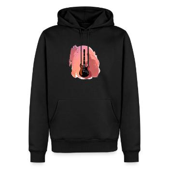 Gitarre Zupfinstrument Gitarrist Musikinstrument - Männer Premium Bio Hoodie - Schwarz - Vorne - Nico (187cm)