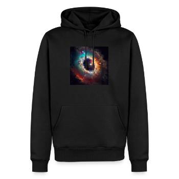 Univers cosmique n°2 - Sweat à capuche Premium bio Homme - noir - Devant - Nico (187cm)