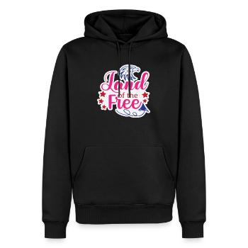 Land of the Free - Männer Premium Bio Hoodie - Schwarz - Vorne - Nico (187cm)