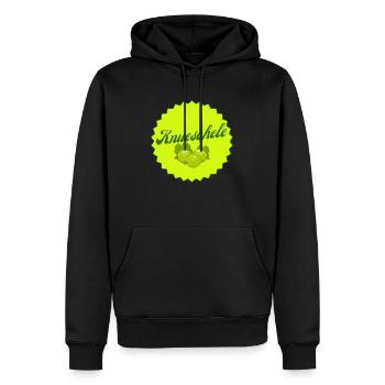 Knueschele Knuerschele Knurschele Stachelbeeren - Männer Premium Bio Hoodie - Schwarz - Vorne - Nico (187cm)