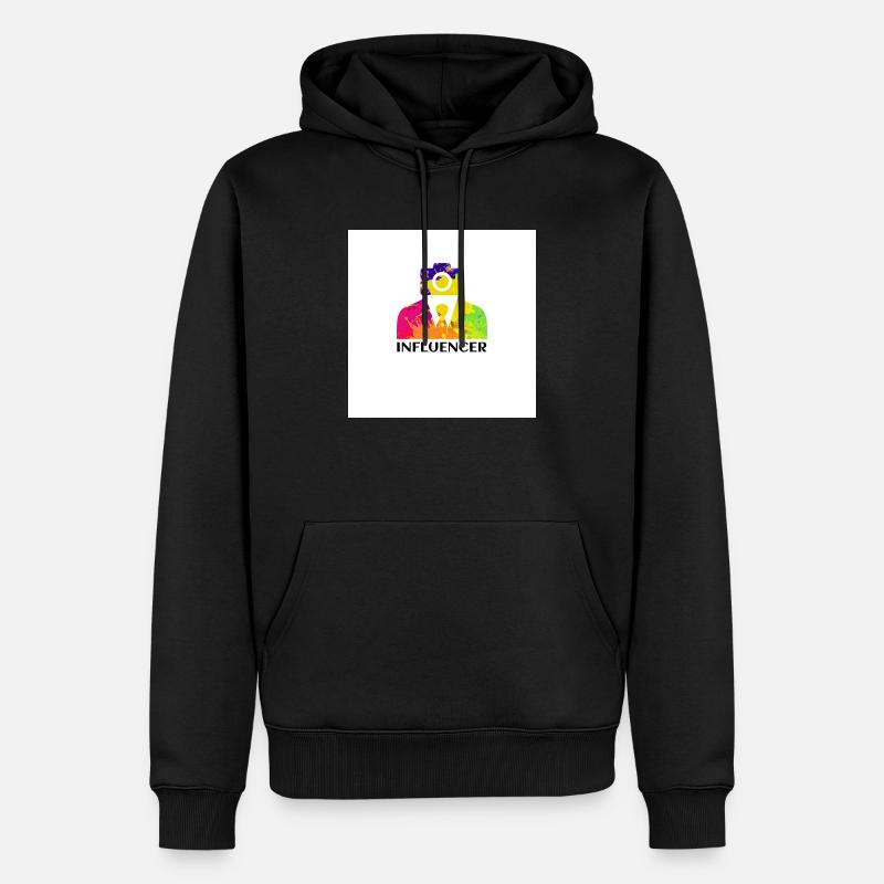 Influenceur - Sweat à capuche Premium bio Homme - noir