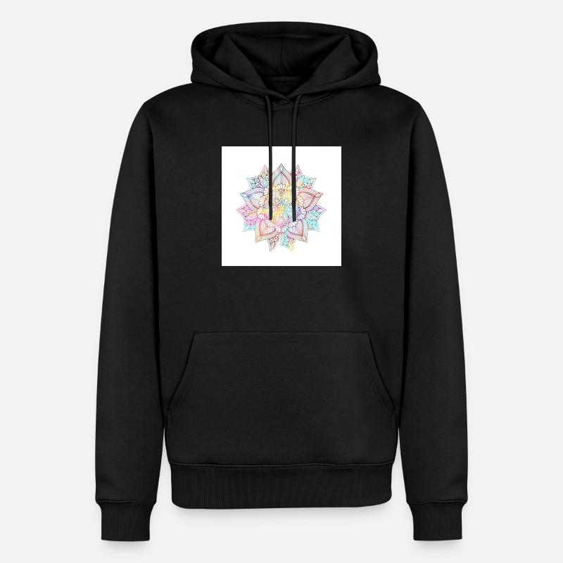 Mandala - Männer Premium Bio Hoodie - Schwarz