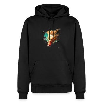 Beer foam explosion in summer - Men’s Premium Organic Hoodie - black - Front - Nico (187cm)