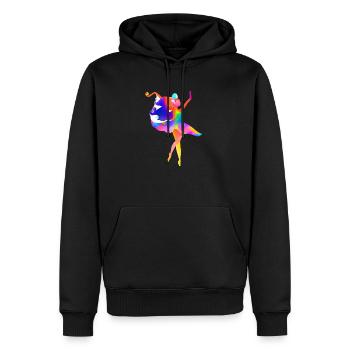 Cours de danse classique Gift Dance Dancer Ballerina - Sweat à capuche Premium bio Homme - noir - Devant - Nico (187cm)