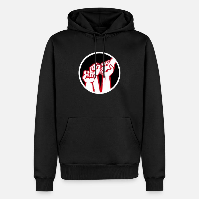 fäuste2b - Männer Premium Bio Hoodie - Schwarz