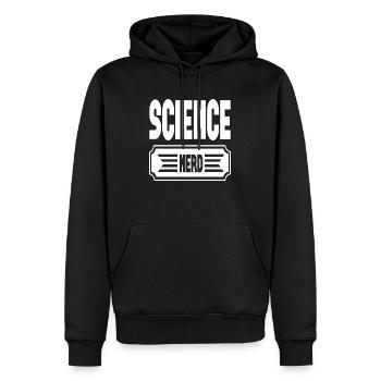 Science Nerd - Sweat à capuche Premium bio Homme - noir - Devant - Nico (187cm)