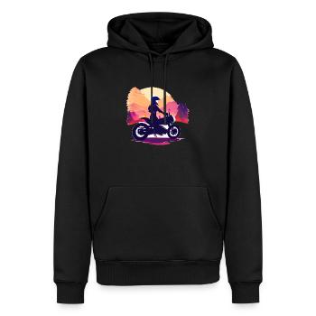 Motorrad Motorcross Motorradfan Motorradfahrer - Männer Premium Bio Hoodie - Schwarz - Vorne - Nico (187cm)