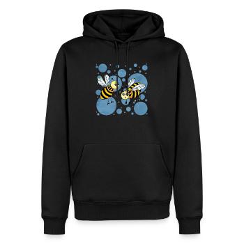 Bienen - Männer Premium Bio Hoodie - Schwarz - Vorne - Nico (187cm)