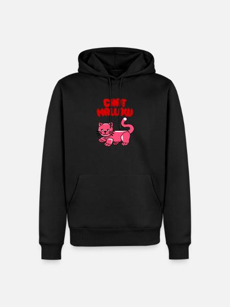 Chat mallow - Sweat à capuche Premium bio Homme - noir