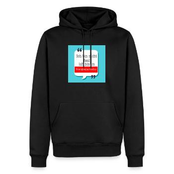 Ich bin nicht faul ich bin im Energiesparmodus - Männer Premium Bio Hoodie - Schwarz - Vorne - Nico (187cm)