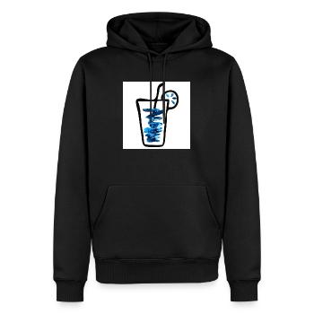 Drink blue - Männer Premium Bio Hoodie - Schwarz - Vorne - Nico (187cm)