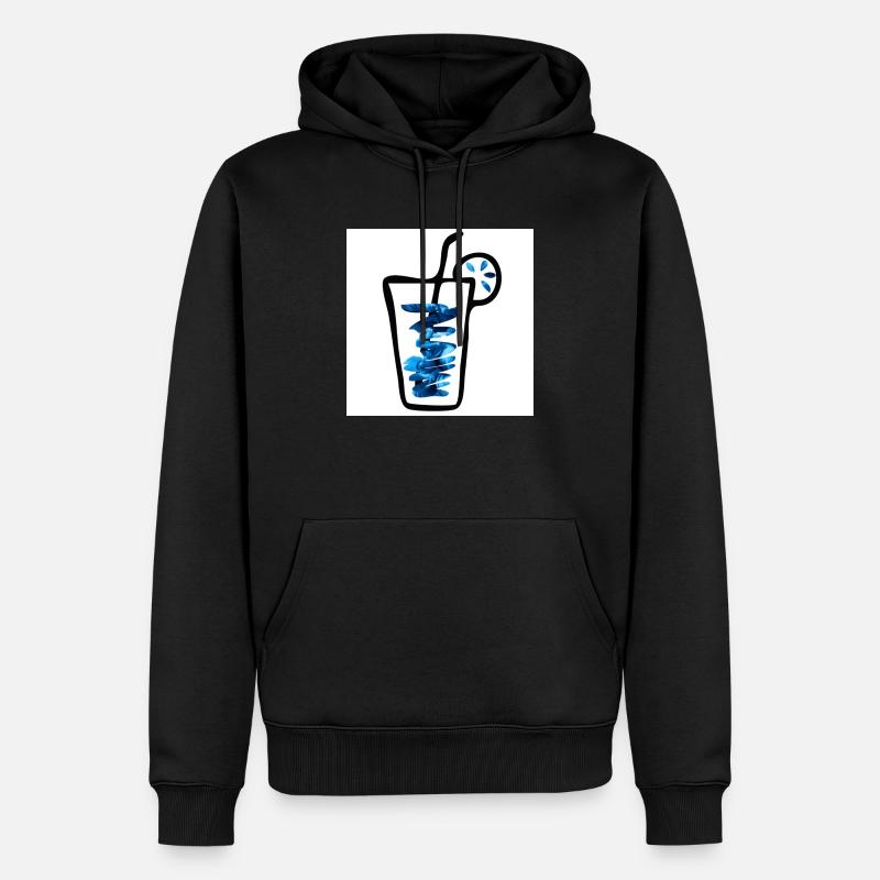 Buvez du bleu - Sweat à capuche Premium bio Homme - noir