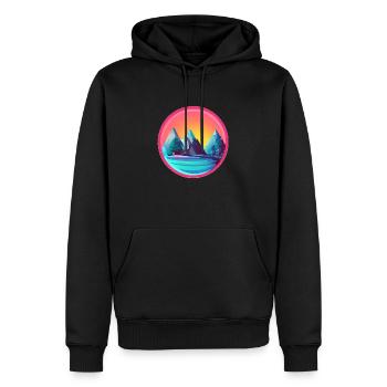 Mountain hikers Hiking Mountains Hiking Mountain hiking - Men’s Premium Organic Hoodie - black - Front - Nico (187cm)