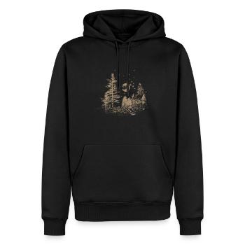 Lonely House - Men’s Premium Organic Hoodie - black - Front - Nico (187cm)