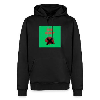 No cap - Sweat à capuche Premium bio Homme - noir - Devant - Nico (187cm)